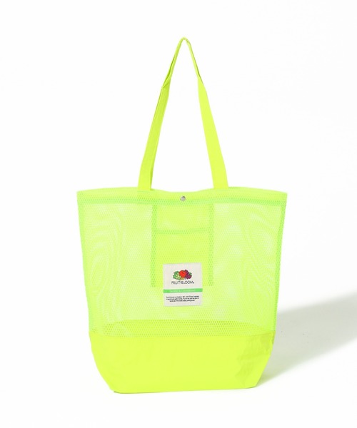 FRUIT OF THE LOOM(フルーツオブザルーム)の「【FRUIT OF THE LOOM】EX MESH TOTE BAG L /フルーツオブザルーム メッシュトートバッグ Lサイズ(トートバッグ・メンズ・ベージュ/ネイビー/ミント/ブラック/イエロー・FREE)」の1枚目の写真