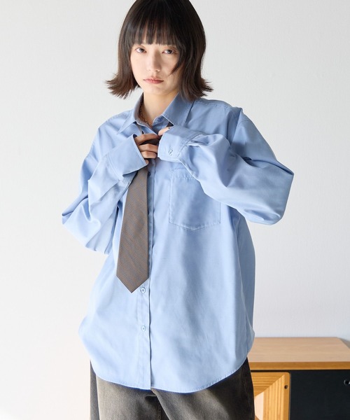 PBLIM(ページボーイリム)の「《UNISEX》ネクタイセットシャツ(シャツ/ブラウス・メンズ・ブルー/オフホワイト/グレー系その他・FREE)」の18枚目の写真