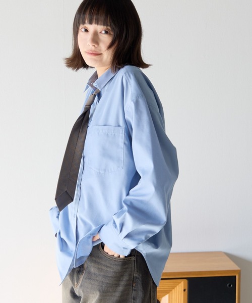 PBLIM(ページボーイリム)の「《UNISEX》ネクタイセットシャツ(シャツ/ブラウス・メンズ・ブルー/オフホワイト/グレー系その他・FREE)」の19枚目の写真