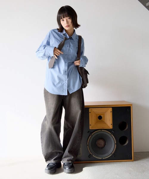 PBLIM(ページボーイリム)の「《UNISEX》ネクタイセットシャツ(シャツ/ブラウス・メンズ・ブルー/オフホワイト/グレー系その他・FREE)」の21枚目の写真