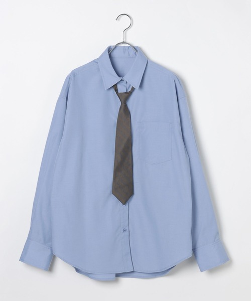 PBLIM（ページボーイリム）の「《UNISEX》ネクタイセットシャツ（シャツ/ブラウス・メンズ・ブルー/オフホワイト/グレー系その他・FREE）」の18枚目の写真