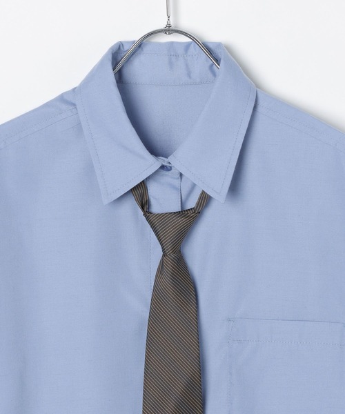 PBLIM（ページボーイリム）の「《UNISEX》ネクタイセットシャツ（シャツ/ブラウス・メンズ・ブルー/オフホワイト/グレー系その他・FREE）」の19枚目の写真