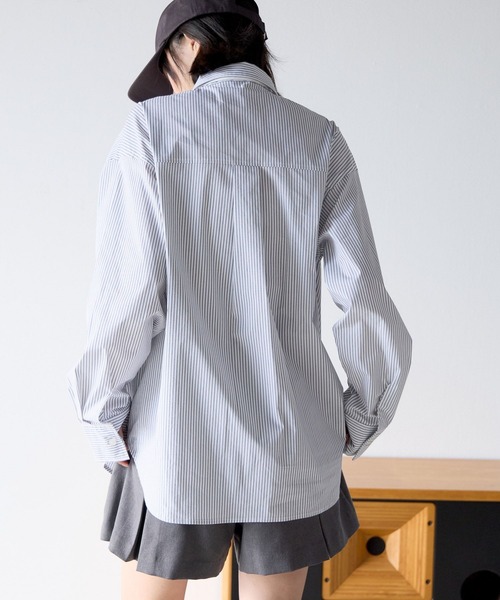 PBLIM(ページボーイリム)の「《UNISEX》ネクタイセットシャツ(シャツ/ブラウス・メンズ・ブルー/オフホワイト/グレー系その他・FREE)」の7枚目の写真