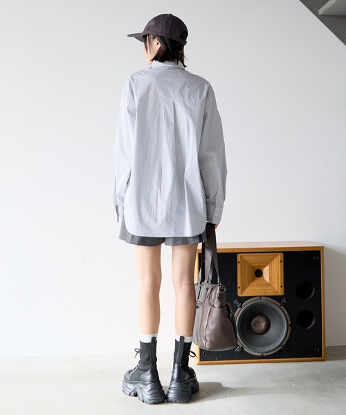 PBLIM(ページボーイリム)の「《UNISEX》ネクタイセットシャツ(シャツ/ブラウス・メンズ・ブルー/オフホワイト/グレー系その他・FREE)」の10枚目の写真