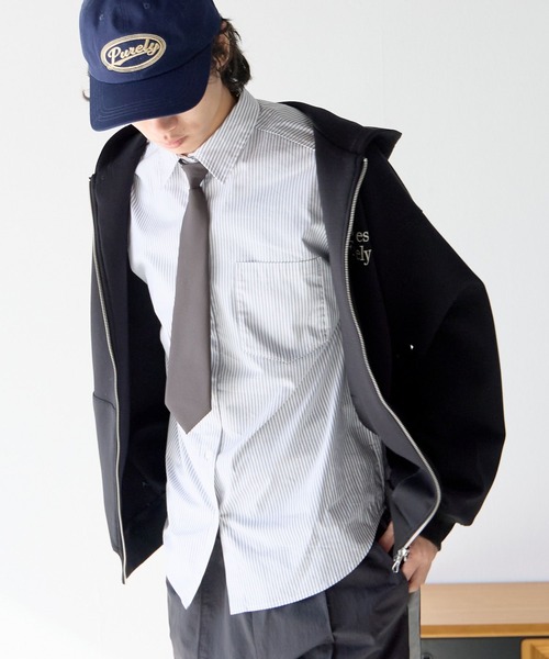 PBLIM(ページボーイリム)の「《UNISEX》ネクタイセットシャツ(シャツ/ブラウス・メンズ・ブルー/オフホワイト/グレー系その他・FREE)」の12枚目の写真