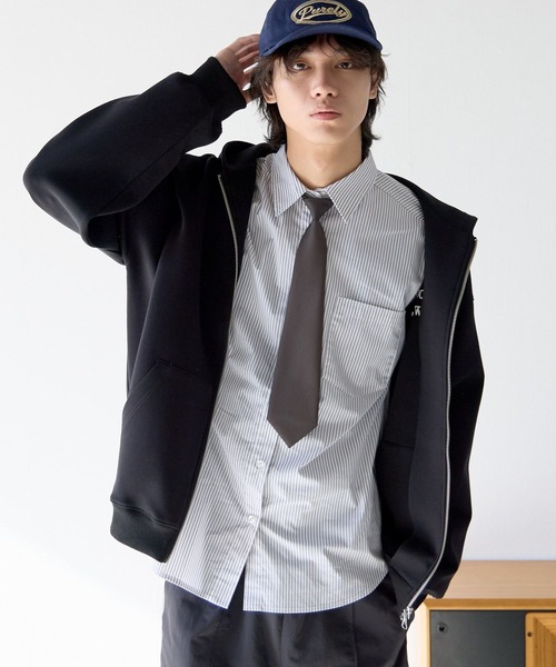 PBLIM(ページボーイリム)の「《UNISEX》ネクタイセットシャツ(シャツ/ブラウス・メンズ・ブルー/オフホワイト/グレー系その他・FREE)」の13枚目の写真