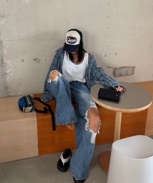 FAVORITO(ファヴォリート)の「チェック柄シャツ(シャツ/ブラウス・レディース・ブルー/グリーン・F)」の15枚目の写真