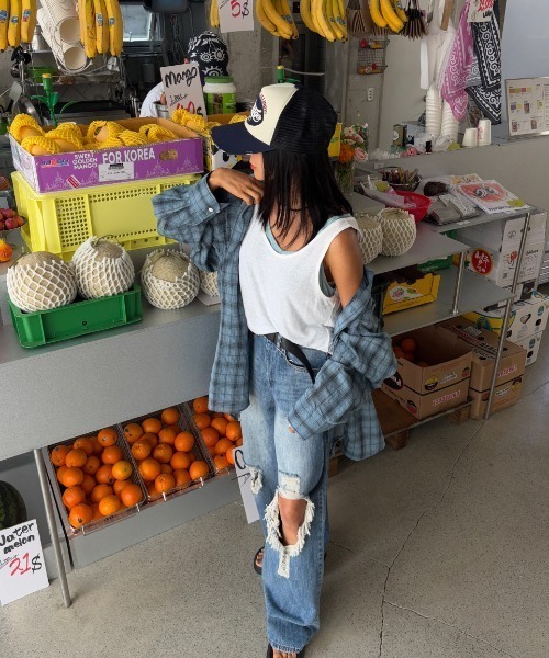 FAVORITO(ファヴォリート)の「チェック柄シャツ(シャツ/ブラウス・レディース・ブルー/グリーン・F)」の18枚目の写真
