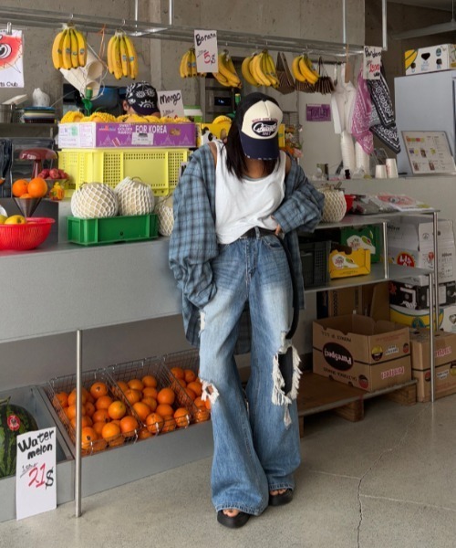 FAVORITO(ファヴォリート)の「チェック柄シャツ(シャツ/ブラウス・レディース・ブルー/グリーン・F)」の10枚目の写真