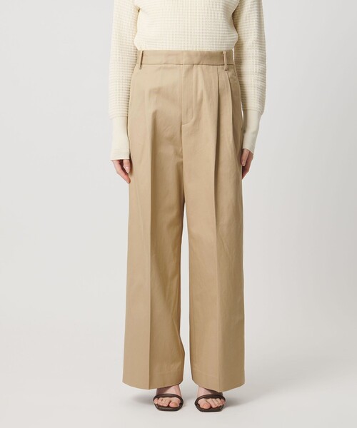 UNITED ARROWS（ユナイテッドアローズ）の「チノ ワイドパンツ（チノパンツ・レディース・ベージュ/ナチュラル・36/38/40）」の8枚目の写真