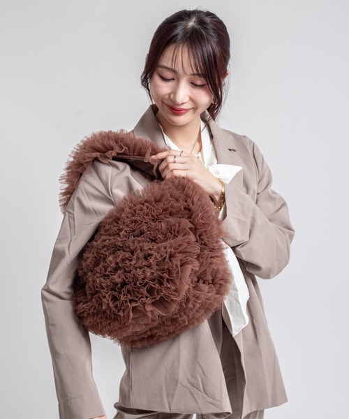 HELOYSE(エロイーズ)の「【HELOYSE/エロイーズ】チュールショルダーバッグ poodle medium(ショルダーバッグ・レディース・ブラック/ブラウン・FREE)」の9枚目の写真