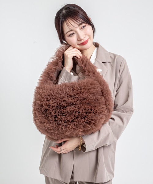 HELOYSE(エロイーズ)の「【HELOYSE/エロイーズ】チュールショルダーバッグ poodle medium(ショルダーバッグ・レディース・ブラック/ブラウン・FREE)」の10枚目の写真