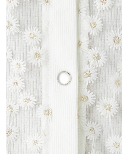HARUYAMA(ハルヤマ)の「Emilyan デイジー刺繍レース半袖カーディガン(カーディガン/ボレロ・レディース・ホワイト/ブラック/サックスブルー・F)」の14枚目の写真