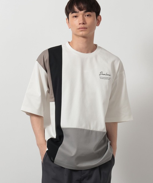LAKOLE（ラコレ）の「COLORブロックポンチT / 643947（Tシャツ/カットソー・メンズ・ブラック/ホワイト/ネイビー・LARGE/MEDIUM）」の2枚目の写真
