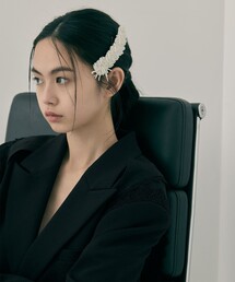 tanakadaisuke（タナカダイスケ）の「【tanakadaisuke/タナカダイスケ】grand feather beads barrette Left/グランフェザービーズバレッタ(左側)（バレッタ/ヘアクリップ）」