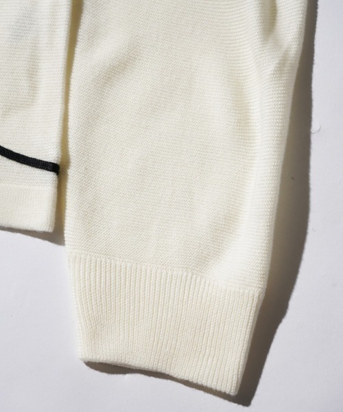 PENNEYS(ぺニーズ)の「PENNEY'S / ぺニーズ ROPE EMBROIDERY POLO CARDIGAN ロープ刺繍 ポロカーディガン(カーディガン/ボレロ・メンズ・ブラック×ホワイト/ホワイト・MEDIUM/LARGE/SMALL)」の12枚目の写真