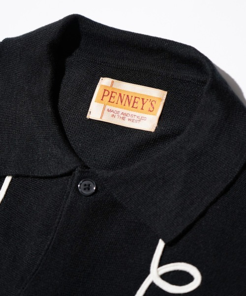 PENNEYS(ぺニーズ)の「PENNEY'S / ぺニーズ ROPE EMBROIDERY POLO CARDIGAN ロープ刺繍 ポロカーディガン(カーディガン/ボレロ・メンズ・ブラック×ホワイト/ホワイト・MEDIUM/LARGE/SMALL)」の17枚目の写真