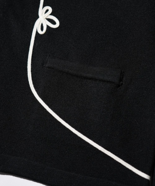 PENNEYS(ぺニーズ)の「PENNEY'S / ぺニーズ ROPE EMBROIDERY POLO CARDIGAN ロープ刺繍 ポロカーディガン(カーディガン/ボレロ・メンズ・ブラック×ホワイト/ホワイト・MEDIUM/LARGE/SMALL)」の20枚目の写真