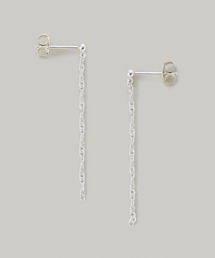 【金属アレルギー軽減】〈SV925〉ツイストチェーンピアス