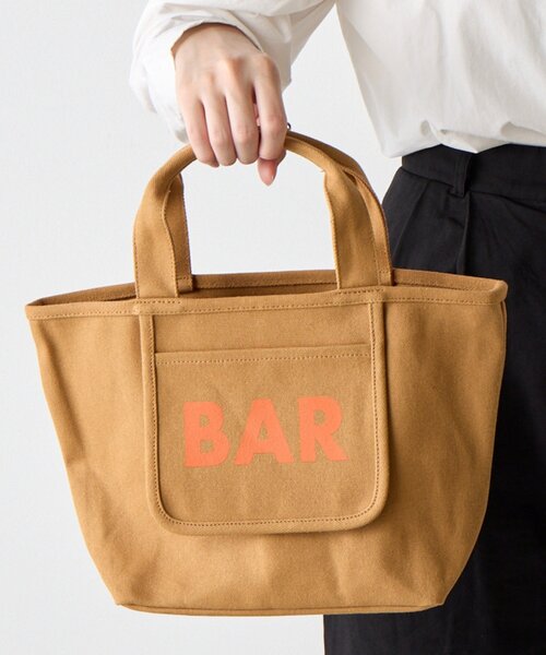 BIRTHDAY BAR（バースデイバー）の「キャンバスロゴプリントミニトートバッグ（ハンドバッグ・レディース・ブルー/グレー/ベージュ/ピンク/グリーン/ホワイト・0）」の3枚目の写真