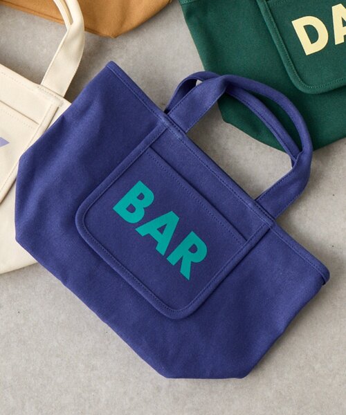 BIRTHDAY BAR（バースデイバー）の「キャンバスロゴプリントミニトートバッグ（ハンドバッグ・レディース・ブルー/グレー/ベージュ/ピンク/グリーン/ホワイト・0）」の5枚目の写真