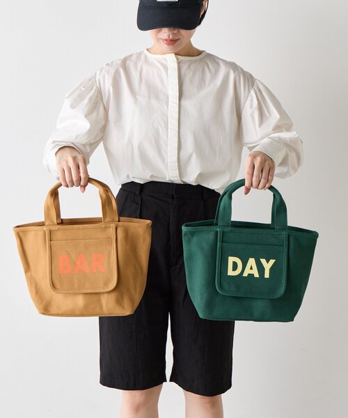 BIRTHDAY BAR（バースデイバー）の「キャンバスロゴプリントミニトートバッグ（ハンドバッグ・レディース・ブルー/グレー/ベージュ/ピンク/グリーン/ホワイト・0）」の21枚目の写真