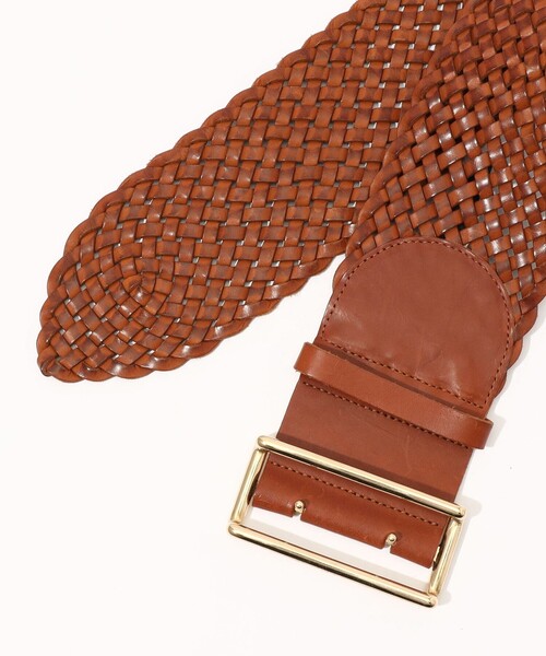 AMBOISE（アンボワーズ）の「AMBOISE ワイド メッシュベルト（ベルト・レディース・キャメル・FREE）」の3枚目の写真