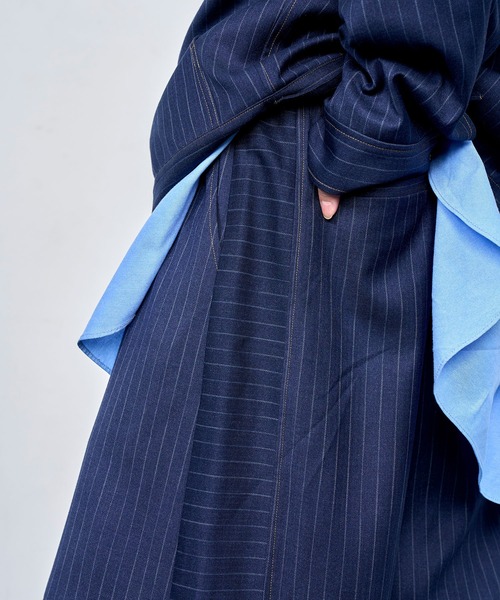 Nora Lily（ノラリリー）の「【Nora Lily】Pin Stripe Easy Barrel Pants（その他パンツ・メンズ・インディゴブルー/ブラック・FREE）」の22枚目の写真