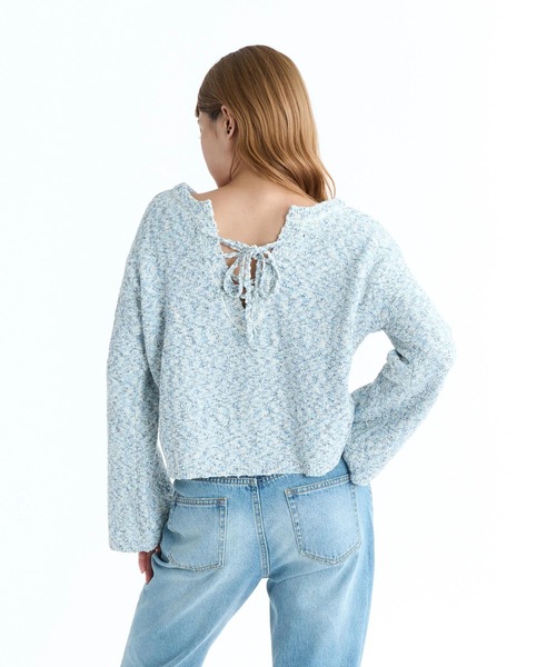 ROXY(ロキシー)の「ROXY ウィメンズ CHEERFUL ニットトップス 2WAY【2026年春夏モデル】(ニット/セーター・レディース・ナチュラル/ブルー/グリーン/パープル・LARGE/MEDIUM)」の1枚目の写真