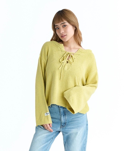 ROXY(ロキシー)の「ROXY ウィメンズ CHEERFUL ニットトップス 2WAY【2026年春夏モデル】(ニット/セーター・レディース・ナチュラル/ブルー/グリーン/パープル・LARGE/MEDIUM)」の11枚目の写真