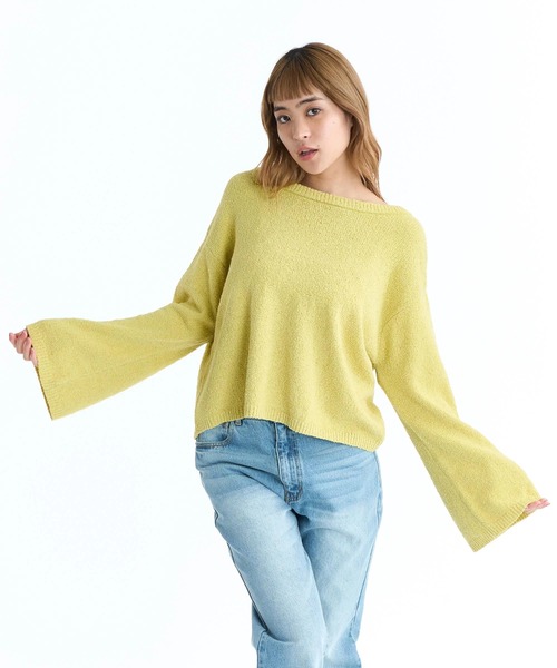 ROXY(ロキシー)の「ROXY ウィメンズ CHEERFUL ニットトップス 2WAY【2026年春夏モデル】(ニット/セーター・レディース・ナチュラル/ブルー/グリーン/パープル・LARGE/MEDIUM)」の12枚目の写真