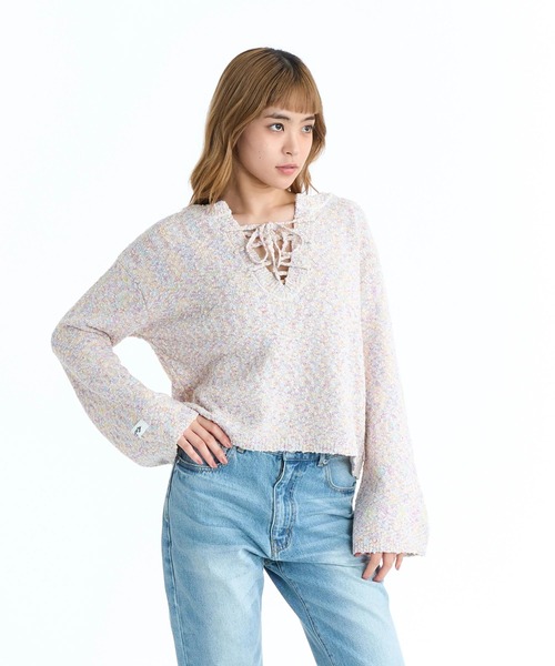 ROXY(ロキシー)の「ROXY ウィメンズ CHEERFUL ニットトップス 2WAY【2026年春夏モデル】(ニット/セーター・レディース・ナチュラル/ブルー/グリーン/パープル・LARGE/MEDIUM)」の19枚目の写真