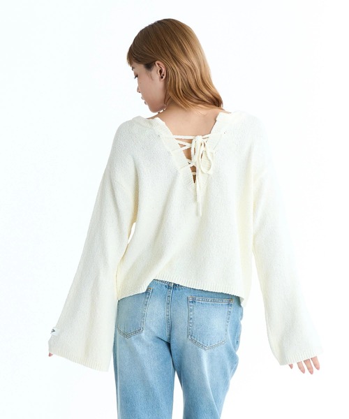 ROXY(ロキシー)の「ROXY ウィメンズ CHEERFUL ニットトップス 2WAY【2026年春夏モデル】(ニット/セーター・レディース・ナチュラル/ブルー/グリーン/パープル・LARGE/MEDIUM)」の9枚目の写真