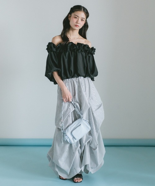 VANNIE U(ヴァニーユー)の「ホイップバルーンオフショルブラウス(シャツ/ブラウス・レディース・ピンク/ホワイト/ブラック・FREE)」の11枚目の写真
