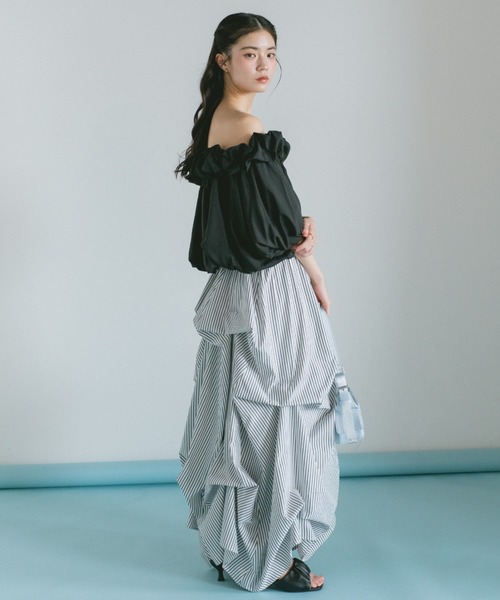 VANNIE U(ヴァニーユー)の「ホイップバルーンオフショルブラウス(シャツ/ブラウス・レディース・ピンク/ホワイト/ブラック・FREE)」の12枚目の写真