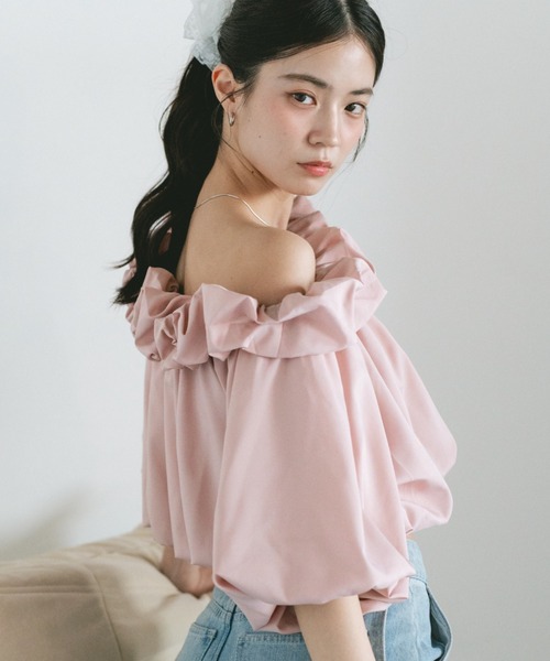 VANNIE U(ヴァニーユー)の「ホイップバルーンオフショルブラウス(シャツ/ブラウス・レディース・ピンク/ホワイト/ブラック・FREE)」の22枚目の写真