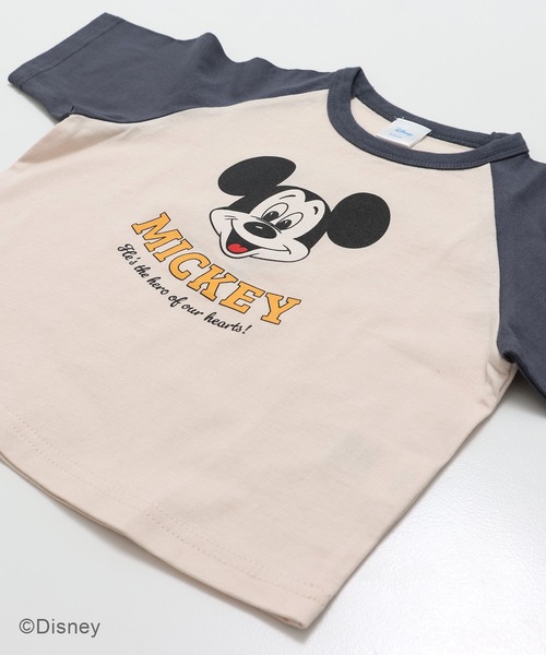 Disney(ディズニー)の「〈ディズニー〉ミッキーマウス/ラグラン半袖Tシャツ(Tシャツ/カットソー・キッズ・ブラック/チャコールグレー・80cm/90cm/100cm/110cm/120cm/130cm/140cm)」の11枚目の写真