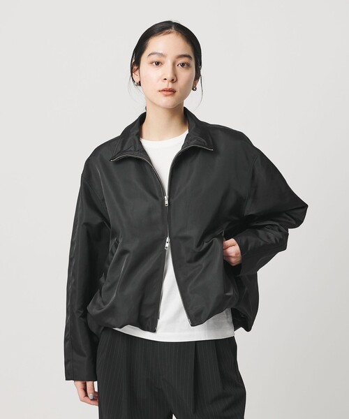 BEAUTY&YOUTH UNITED ARROWS（ビューティーアンドユースユナイテッドアローズ）の「ポリエステル スタンドカラー ブルゾン（ブルゾン・レディース・ブラック/オフホワイト・M/S）」の6枚目の写真
