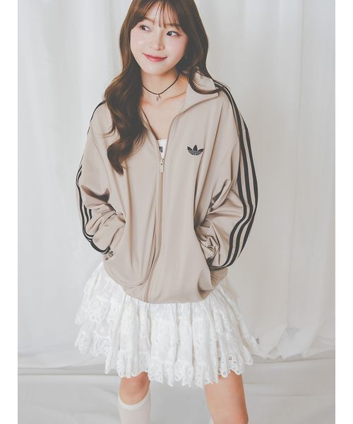 adidas Originals(アディダスオリジナルス)の「【adidas Originals for LITTLE UNION TOKYO】KE7960 FIREBIRD TRACK TOP ファイヤーバード トラックトップ(ジャージ・レディース・ベージュ・S/M/L/XL/XXL)」の1枚目の写真