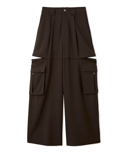 FRAY I.D（フレイアイディー）の「サイドファスナーカーゴパンツ/ウォッシャブル・防シワ・接触冷感（その他パンツ・レディース・グレー/ブラウン/ホワイト・0/1）」の3枚目の写真