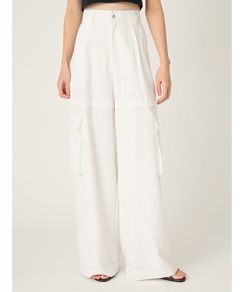 FRAY I.D（フレイアイディー）の「サイドファスナーカーゴパンツ/ウォッシャブル・防シワ・接触冷感（その他パンツ・レディース・グレー/ブラウン/ホワイト・0/1）」の4枚目の写真