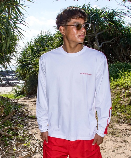 Quiksilver（クイックシルバー）の「QUIKSILVER メンズ HOLMES LS 長袖サーフTシャツ 【2026年春夏モデル】/クイックシルバー速乾UVカット水陸両用tシャツ（Tシャツ/カットソー・メンズ・ホワイト/ブラック/ブラック系その他・LARGE/SMALL/MEDIUM/X-LARGE）」の11枚目の写真