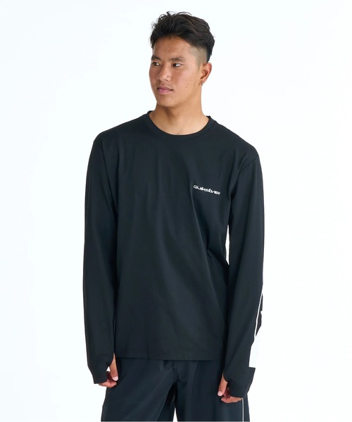 Quiksilver（クイックシルバー）の「QUIKSILVER メンズ HOLMES LS 長袖サーフTシャツ 【2026年春夏モデル】/クイックシルバー速乾UVカット水陸両用tシャツ（Tシャツ/カットソー・メンズ・ホワイト/ブラック/ブラック系その他・LARGE/SMALL/MEDIUM/X-LARGE）」の5枚目の写真