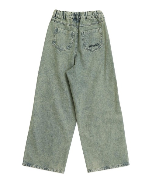 ANAP GｉRL（アナップガール）の「ハイクラッシュ ワイドパンツ（デニムパンツ・キッズ・ブラック/ブルー・S/M/XS）」の19枚目の写真