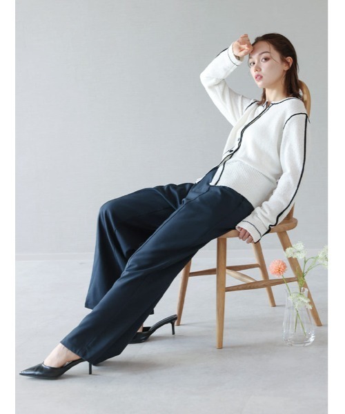 fifth（フィフス）の「【XSサイズあり】裾スリットセンタープレスパンツ（その他パンツ・レディース・ベージュ/ネイビー・XS/M）」の8枚目の写真