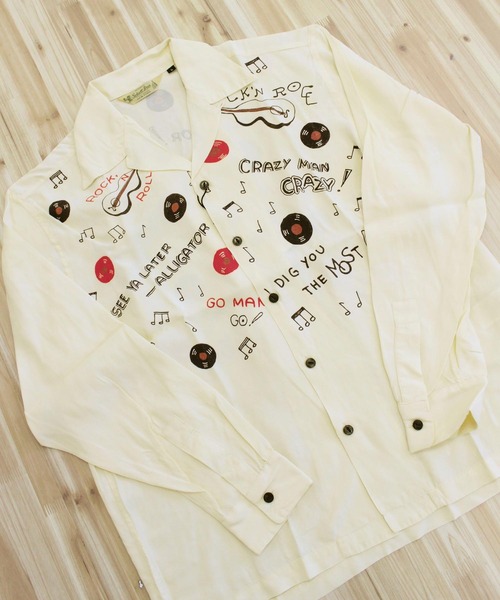Schott(ショット)の「ROCK’N ROLL RAYON SHIRT(シャツ/ブラウス・メンズ・チャコールグレー/オフホワイト・XXL/XL/L/M)」の5枚目の写真