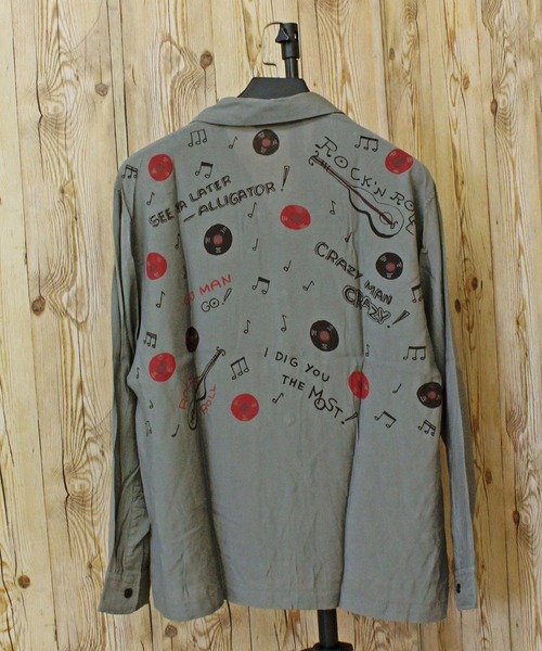 Schott(ショット)の「ROCK’N ROLL RAYON SHIRT(シャツ/ブラウス・メンズ・チャコールグレー/オフホワイト・XXL/XL/L/M)」の8枚目の写真