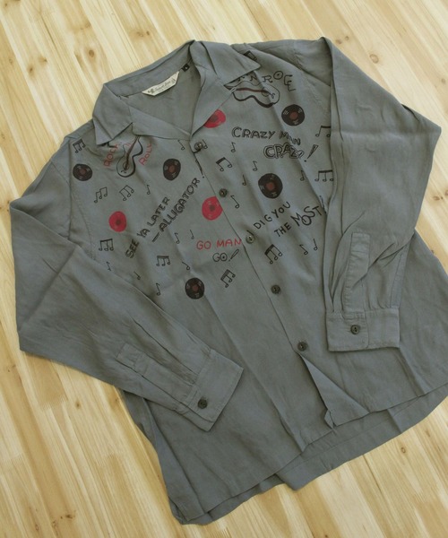 Schott(ショット)の「ROCK’N ROLL RAYON SHIRT(シャツ/ブラウス・メンズ・チャコールグレー/オフホワイト・XXL/XL/L/M)」の9枚目の写真