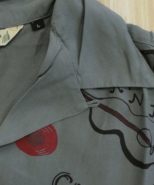 Schott(ショット)の「ROCK’N ROLL RAYON SHIRT(シャツ/ブラウス・メンズ・チャコールグレー/オフホワイト・XXL/XL/L/M)」の12枚目の写真