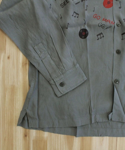 Schott(ショット)の「ROCK’N ROLL RAYON SHIRT(シャツ/ブラウス・メンズ・チャコールグレー/オフホワイト・XXL/XL/L/M)」の13枚目の写真